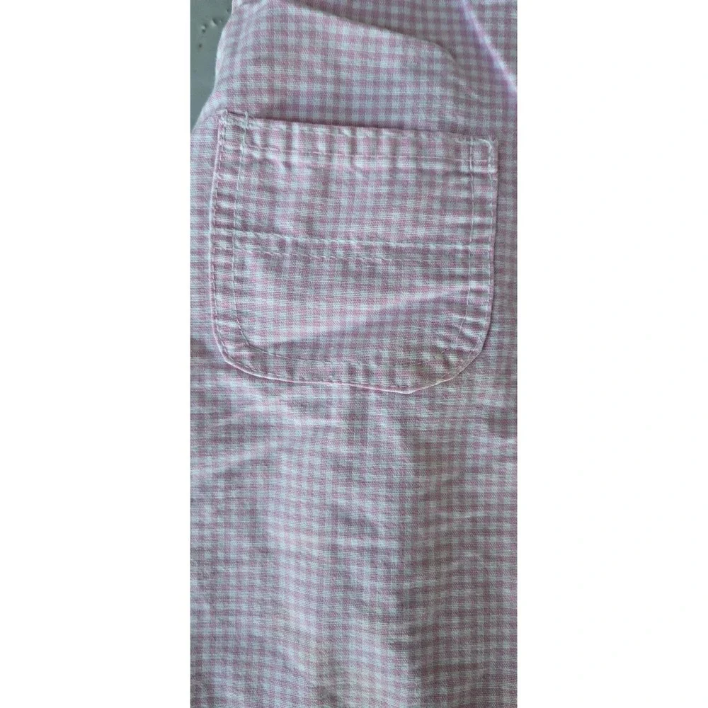 Vintage OshKosh‎ B'gosh Pink Gingham Check Overalls Girls Baby Toddler 24 Months